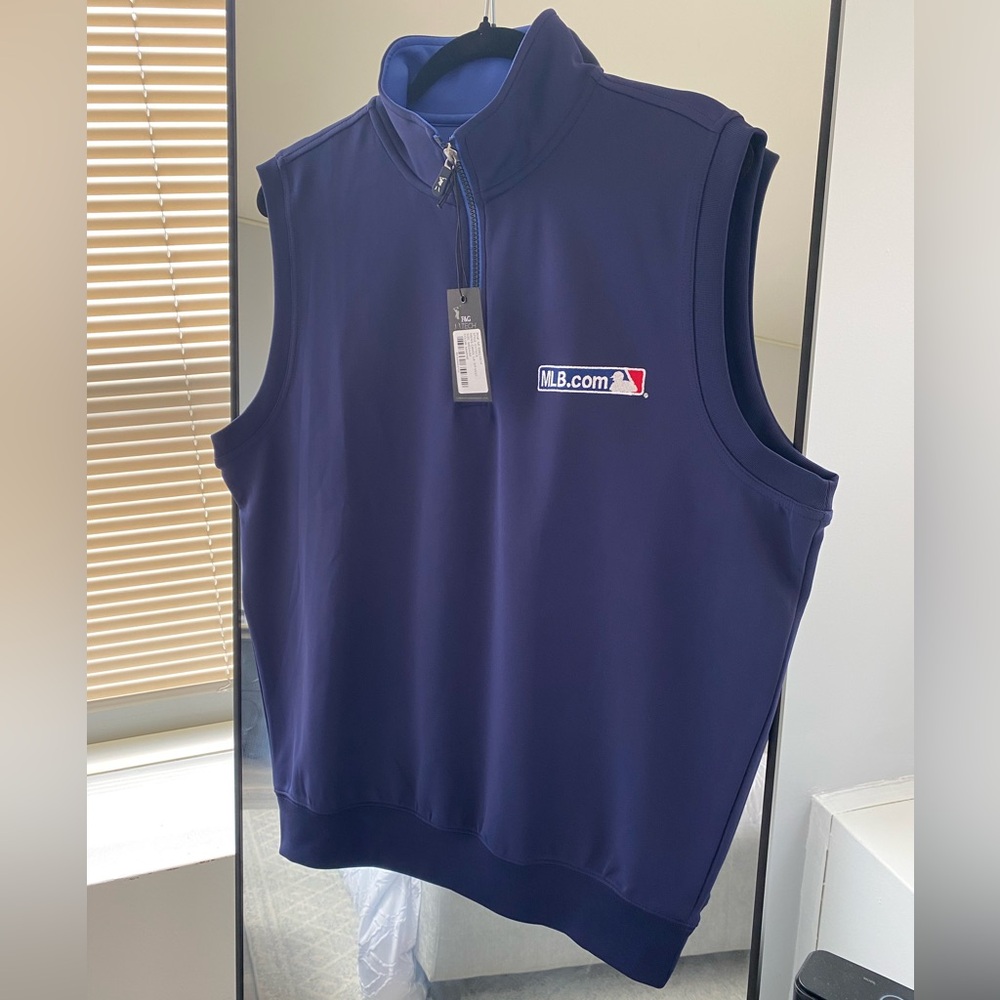 Fairway & Greene - NWT! Dark Blue MLB Quarter-Zip Vest - Size M